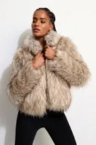 UNREAL FUR FUR DELISH JACKET IN NATURAL