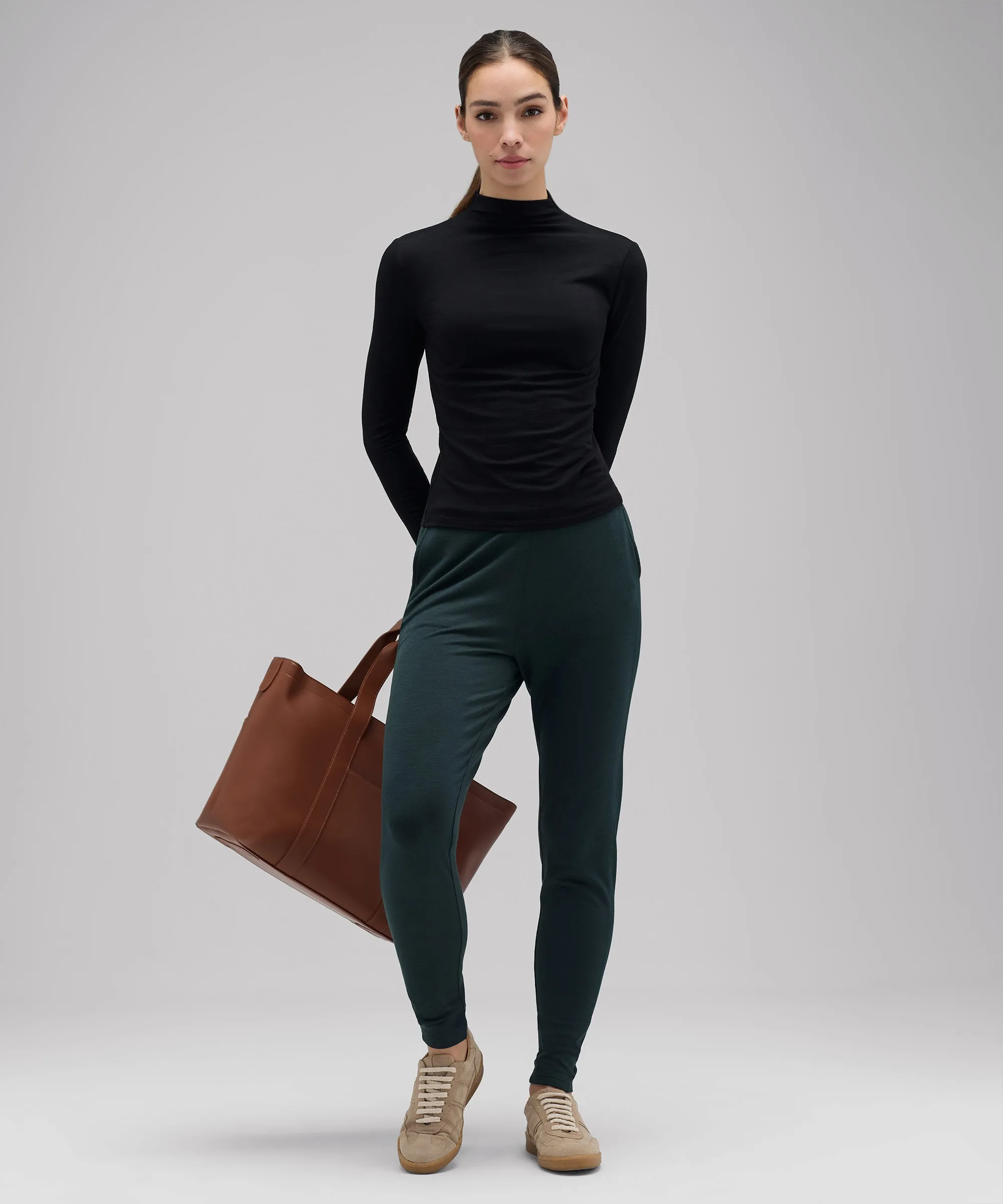 Women's Merino Mock Neck Top